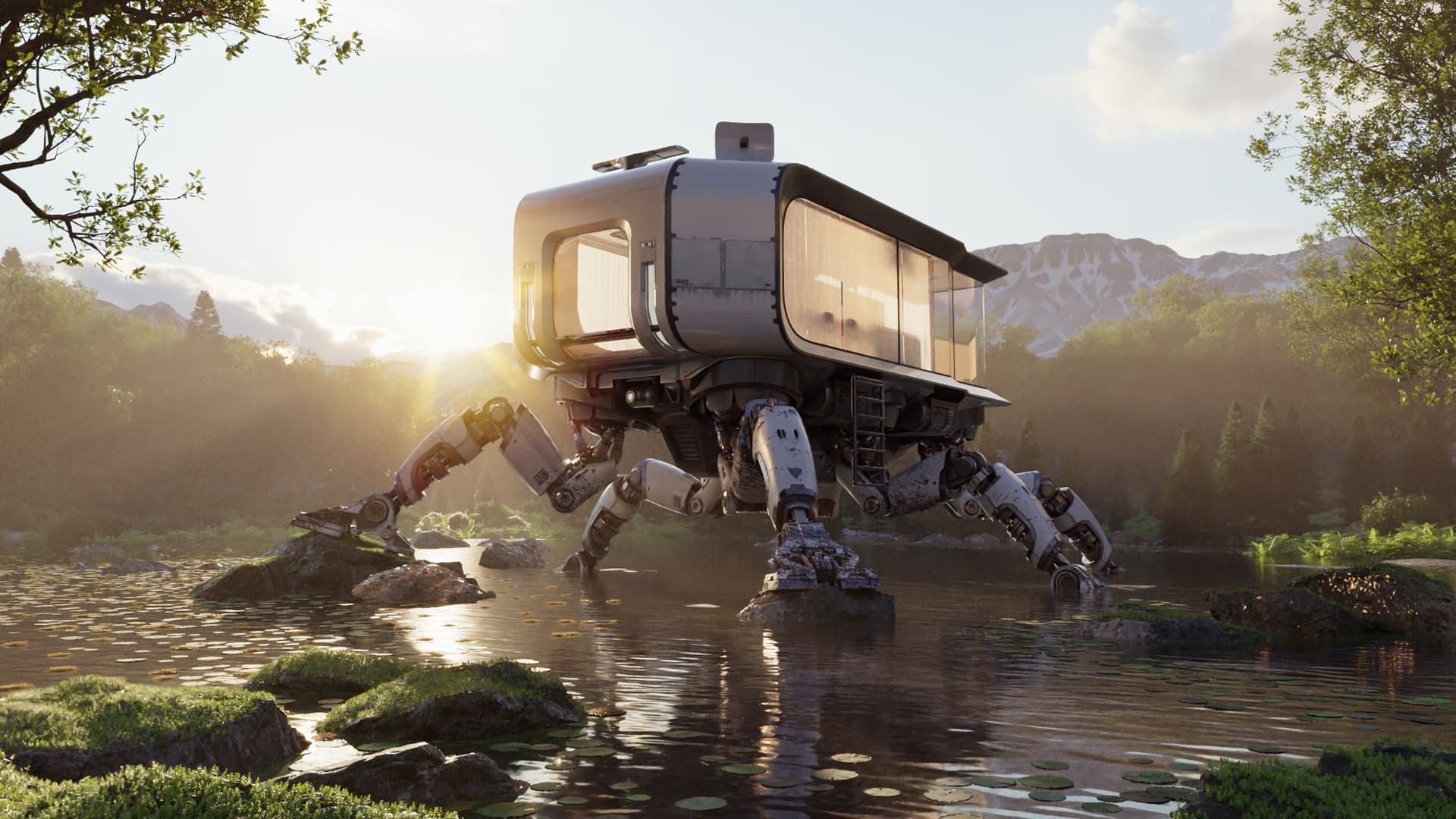 Same scene converted to Cinema 4D via MAX2C4D